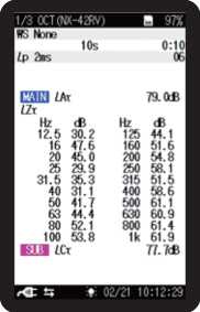 NX-42RV Measuring screen (numeric)