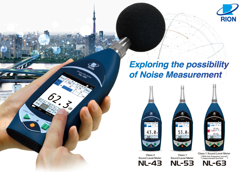 RION Measure Sounds Reliably Sound Level Meter Class1 NL 63 NL 53 Sound 